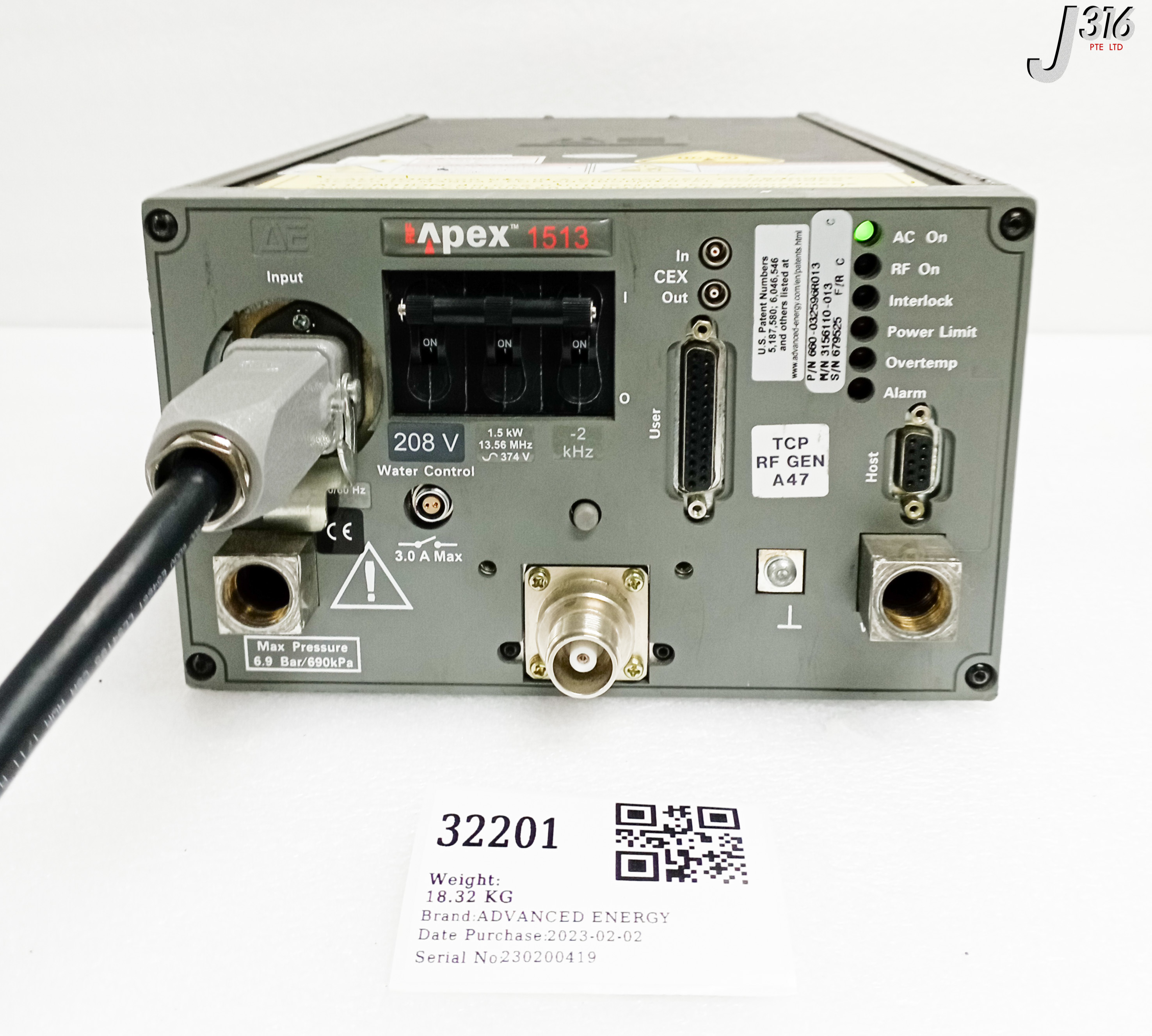 32201 ADVANCED ENERGY APEX 1513 RF GENERATOR, 660-032596-013